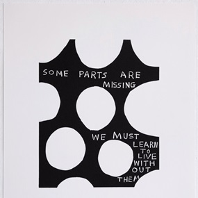Linocut (Some Parts Are Missing....) by David Shrigley