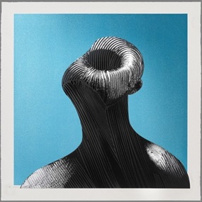 Imploding Head (Metallic Blue & Black) by Adam Neate