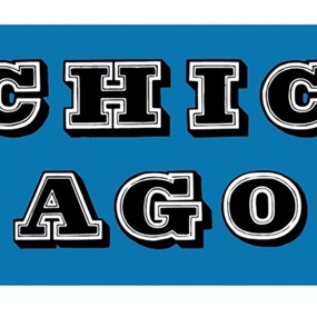 Chicago (Blue) by Ben Eine