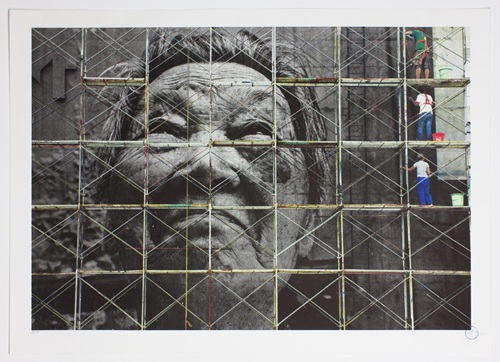 The Wrinkles of the City, Action in Shanghai, Shi Li work in progress, China, 2010  by JR