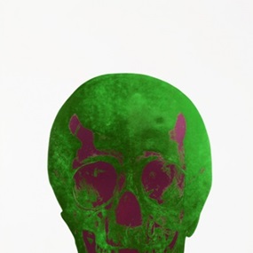 The Dead (Lime Green Loganberry Pink Skull) by Damien Hirst