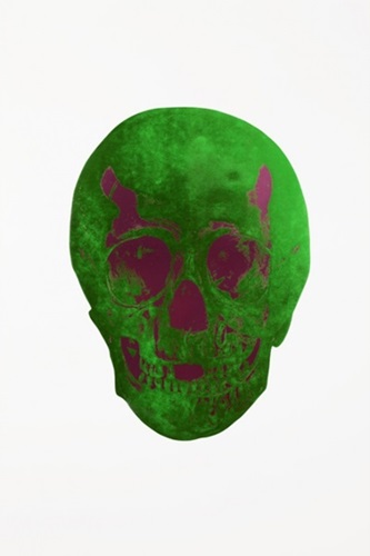 The Dead (Lime Green Loganberry Pink Skull) by Damien Hirst