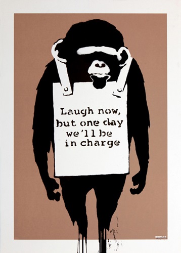Laugh Now (Signed) by Banksy