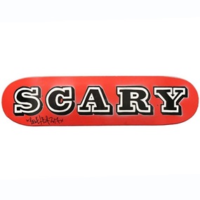 Scary (Skatedeck) (Red) by Ben Eine