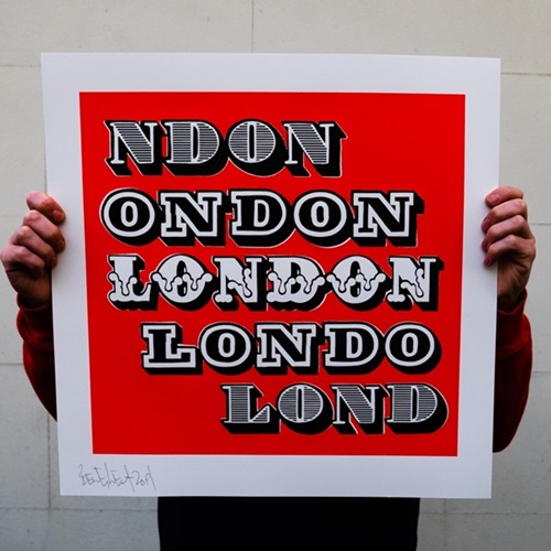 London (Red) by Ben Eine