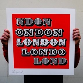 London (Red) by Ben Eine