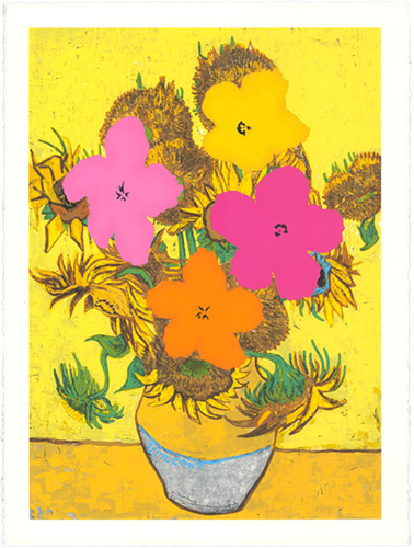 Flower And Sun  by Mr Brainwash