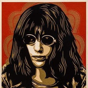 Joey Ramone (Red) by Shepard Fairey