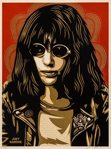 Joey Ramone (Red) by Shepard Fairey