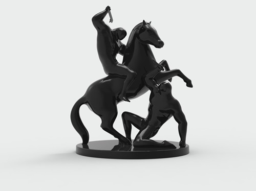 The Horseman (Black) by Cleon Peterson