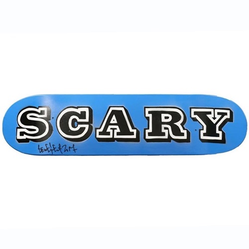 Scary (Skatedeck) (Blue) by Ben Eine