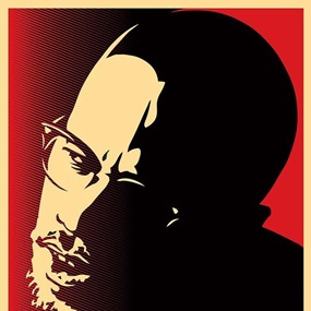 Malcolm X (Red) by Shepard Fairey