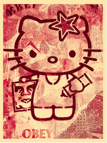 Hello Kitty (Pink) by Shepard Fairey