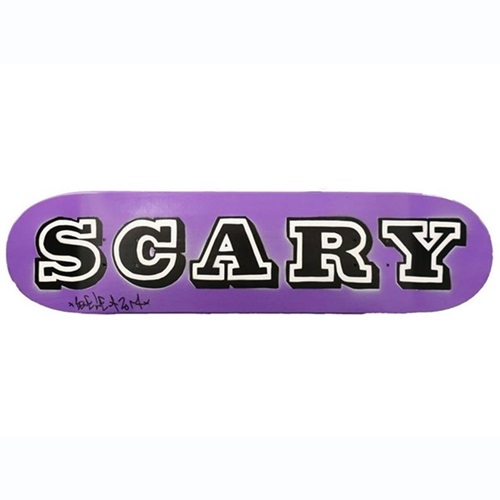 Scary (Skatedeck) (Purple) by Ben Eine