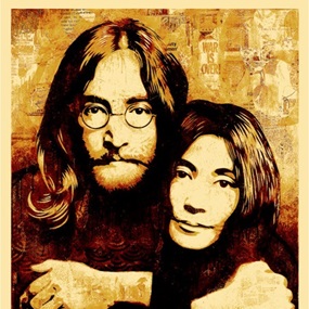 John & Yoko Canvas by Shepard Fairey