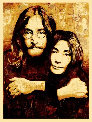 John & Yoko Canvas  by Shepard Fairey