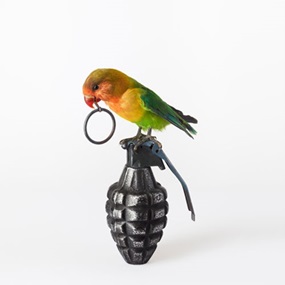 Lovebird With Grenade by Nancy Fouts