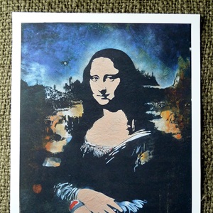 Mona Lisa by Blek Le Rat Editioned artwork | Art Collectorz