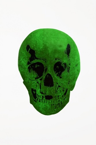 The Dead (Lime Green Racing Green Skull) by Damien Hirst