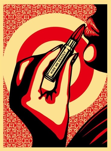 Kiss Me Deadly (Pattern) by Shepard Fairey