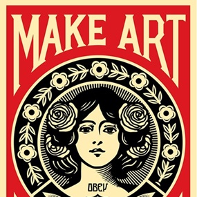 Make Art Not War (Peace Girl) (Offset Lithograph) by Shepard Fairey
