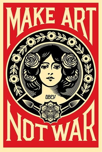 Peace Girl (Make Art Not War) (Offset Poster) by Shepard Fairey