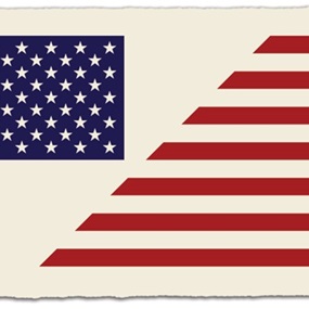 "Stars" & Stripes - America Divided (Cream) by Rene Gagnon