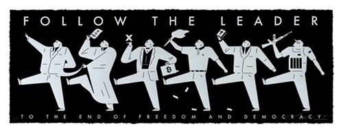 Follow The Leader (White) by Cleon Peterson