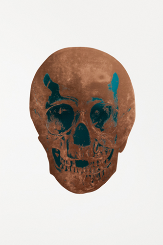 The Dead (Panama Copper Turquoise Skull) by Damien Hirst