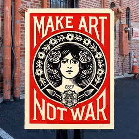 Make Art Not War (Peace Girl) (Large Format) by Shepard Fairey