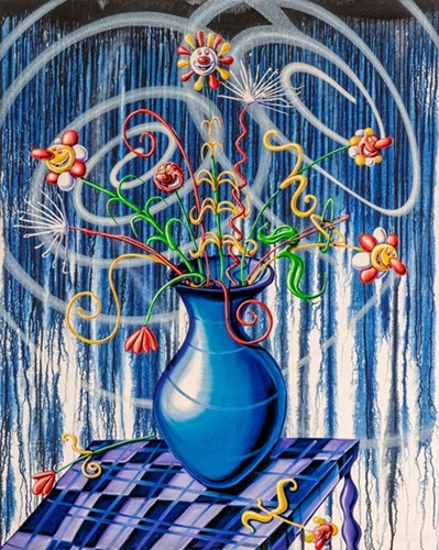Flores (Blue) by Kenny Scharf