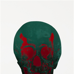 The Dead (Racing Green Chilli Red Skull) by Damien Hirst