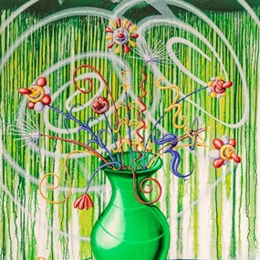 Flores (Green) by Kenny Scharf