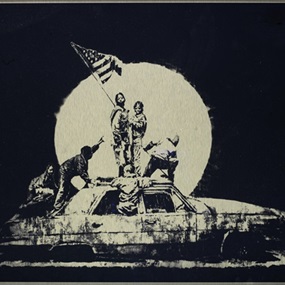 Flag (Gold On Formica) by Banksy