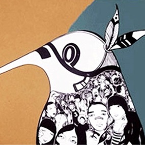 Warrior Bird (Green) by Lucy McLauchlan