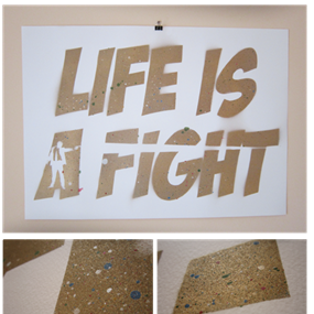 Life Is A Fight (Gold) by Noa Prints