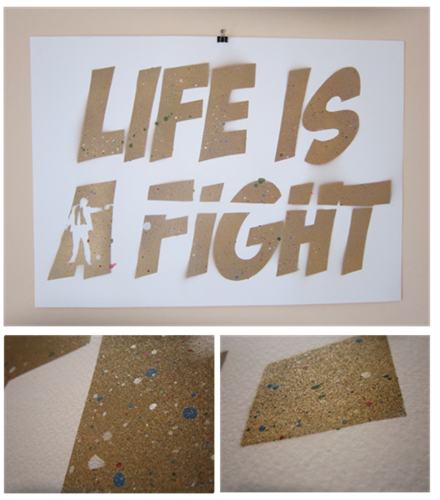 Life Is A Fight (Gold) by Noa Prints