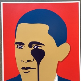 Crying Obama (Red) by Pure Evil