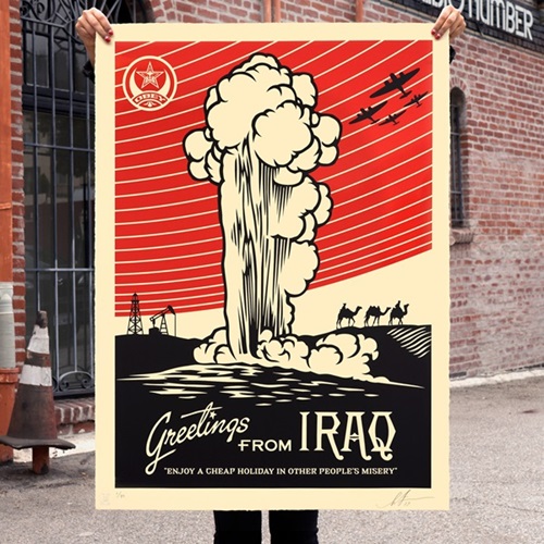 Greetings From Iraq (Large Format) by Shepard Fairey