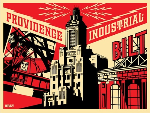 Providence Industrial (Red) by Shepard Fairey