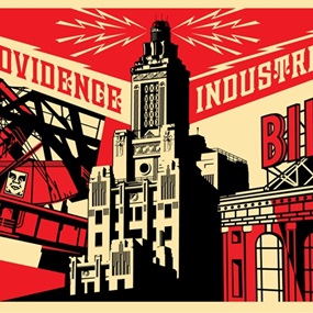 Providence Industrial (Red) by Shepard Fairey