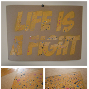Life Is A Fight (Yellow) by Noa Prints