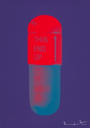 The Cure (Violet / Electric Red / Powder Blue) by Damien Hirst