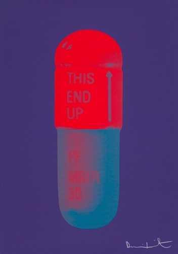 The Cure (Violet / Electric Red / Powder Blue) by Damien Hirst