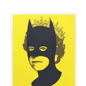 Rich Enough To Be Batman (Black & Yellow (Postcard Size)) by Heath Kane