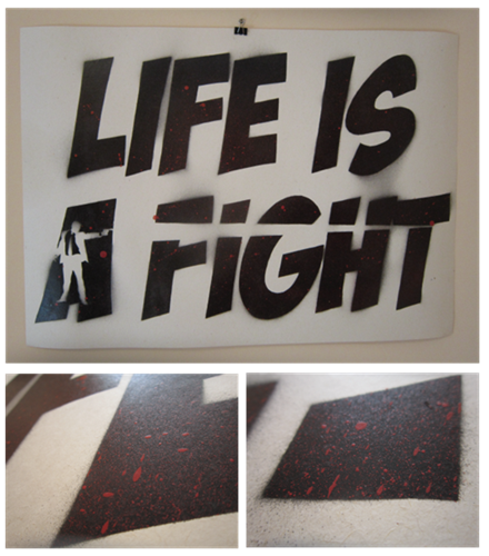 Life Is A Fight (Black) by Noa Prints