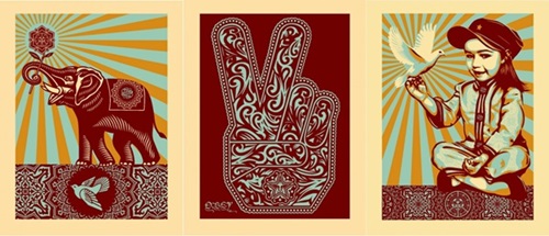 Peace Series Print Set  by Shepard Fairey