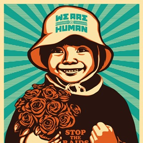 Immigration Reform Girl (Spanish Offset Edition) by Shepard Fairey | Ernesto Yerena