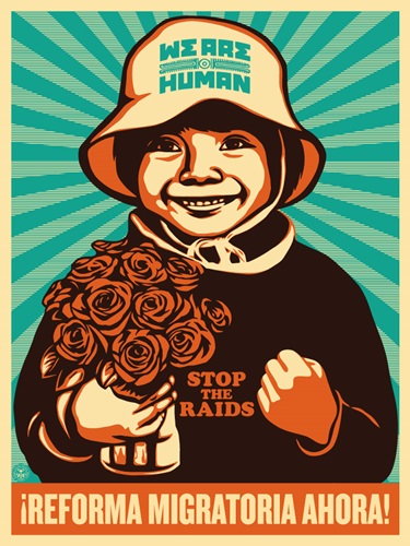 Immigration Reform Girl (Spanish Offset Edition) by Shepard Fairey | Ernesto Yerena