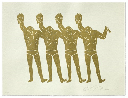 Paint The Town (Gold & White) by Cleon Peterson